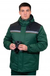 Куртка утепленная "Зима" зелена + чорна