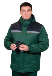 Куртка утепленная "Зима" зеленая + черная