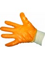 Перчатки трикотажные, нитриловое покрытие (оранжевые/желтые)