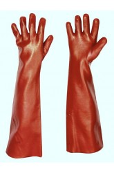 Рукавички (краги) захисні з червоним покриттям ПВХ (45 см)