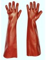 Рукавички (краги) захисні з червоним покриттям ПВХ (45 см)