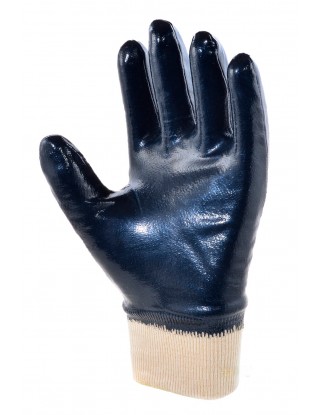Рукавички захисні Нафтовик з нітриловим синім покриттям (м'який манжет)