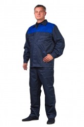 Костюм "Стандарт-2" (брюки + куртка), темно-синій + синій