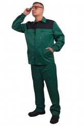 Костюм "Стандарт-2" (брюки + куртка), зелений+чорний, грета